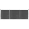 vidaXL Ensemble de panneau de clôture WPC 526x186 cm Noir