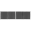 vidaXL Ensemble de panneau de clôture WPC 699x186 cm Noir