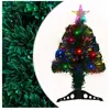 vidaXL Arbre de Noël pré-éclairé avec support 64 cm fibre optique