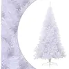 vidaXL Sapin de Noël artificiel moitié avec support blanc 240 cm PVC