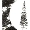 vidaXL Sapin de Noël étroit Noir 240 cm