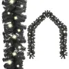 Vidaxl - Guirlande de Noël avec lumières led 10 m Noir Black