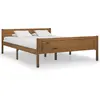 vidaXL Cadre de lit Bois de pin massif Marron miel 120x200 cm
