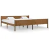 vidaXL Cadre de lit Bois de pin massif Marron miel 200x200 cm