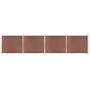 vidaXL Ensemble de panneau de clôture WPC 699x146 cm Marron