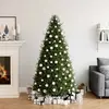 VIDAXL Ensemble de Boules de Noël 100 pcs Décoration d'Arbre de Noël Ornement de Vacances Décoration de Noël Jardin Patio Terrasse Extérieur Blanc