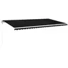 vidaXL Auvent automatique capteur de vent et LED 600x300 cm Anthracite