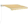 vidaXL Auvent rétractable automatique 350x250 cm Jaune et blanc