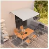 vidaXL Auvent rétractable automatique 350x250 cm Crème