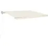 vidaXL Auvent rétractable automatique 450x300 cm Crème