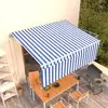 vidaXL Auvent automatique rétractable avec store 4x3 m Bleu et blanc