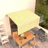 vidaXL Auvent rétractable automatique avec store 3,5x2,5 m Jaune blanc