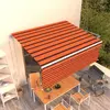 Auvent automatique 4,5x3m - Orange et marron