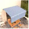 vidaXL Auvent automatique rétractable avec store 4,5x3 m Bleu et blanc