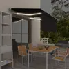vidaXL Auvent rétractable manuel - Dimensions 3,5x2,5 m - Anthracite