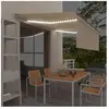 vidaXL Auvent manuel rétractable avec store et LED 4x3m Crème