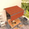 vidaXL Auvent rétractable automatique avec store 3x2,5 m Orange marron