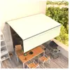 vidaXL Auvent automatique rétractable avec store 4x3 m Crème