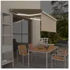 vidaXL Auvent manuel rétractable avec store et LED 3x2,5 m Crème