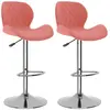 vidaXL Tabourets de bar lot de 2 rose velours
