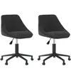 vidaXL Chaises pivotantes à manger lot de 2 noir velours