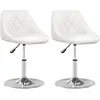 vidaXL Chaises à manger lot de 2 blanc similicuir
