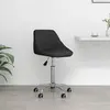 vidaXL Chaise de bureau pivotante Noir Similicuir