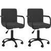 vidaXL Chaises pivotantes à manger lot de 2 noir velours