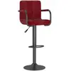 vidaXL Vidaxl Tabouret De Bar Rouge Bordeaux Velours