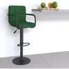 vidaXL Vidaxl Tabouret De Bar Vert Foncé Velours