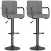 vidaXL Tabourets de bar lot de 2 gris clair velours