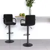 Vidaxl - Tabourets de bar lot de 2 noir tissu Noir