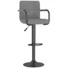 vidaXL Tabouret de bar Gris clair Velours