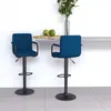 vidaXL Vidaxl Tabourets De Bar 2 Pcs Bleu Velours