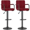 Non communiqué vidaXL Tabourets de bar lot de 2 rouge bordeaux velours