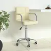 vidaXL Kantoorstoel draaibaar stof crÃmekleurig334669