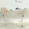 vidaXL Tabourets de bar lot de 2 crème velours