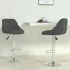 vidaXL Tabourets de bar lot de 2 gris foncé velours