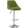 vidaXL Tabouret de bar Vert clair Velours