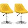Vidaxl - Chaises à manger pivotantes lot de 2 jaune moutarde velours