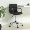 vidaXL Chaise de bureau pivotante Noir Similicuir