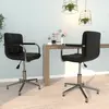 vidaXL Chaises de salle à manger pivotantes 2 pcs Noir Similicuir