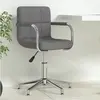 vidaXL Vidaxl Chaise Pivotante De Bureau Gris Foncé Tissu