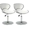 vidaXL Vidaxl Chaises À Manger Lot De 2 Blanc Similicuir