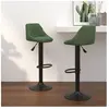 vidaXL Tabourets de bar lot de 2 vert foncé velours