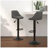 vidaXL Tabourets de bar lot de 2 gris foncé velours