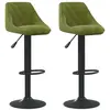 vidaXL Tabourets de bar lot de 2 vert clair velours