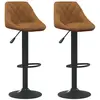 vidaXL Tabourets de bar lot de 2 marron velours