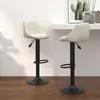 vidaXL Tabourets de bar lot de 2 crème velours