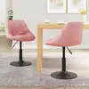 vidaXL Vidaxl Chaises Pivotantes À Manger Lot De 2 Rose Velours